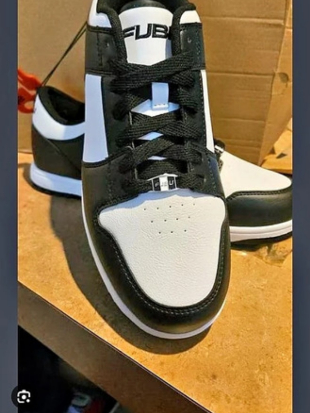 FUBU Men's Icon Low-Top Sneaker Black & White US 10.5